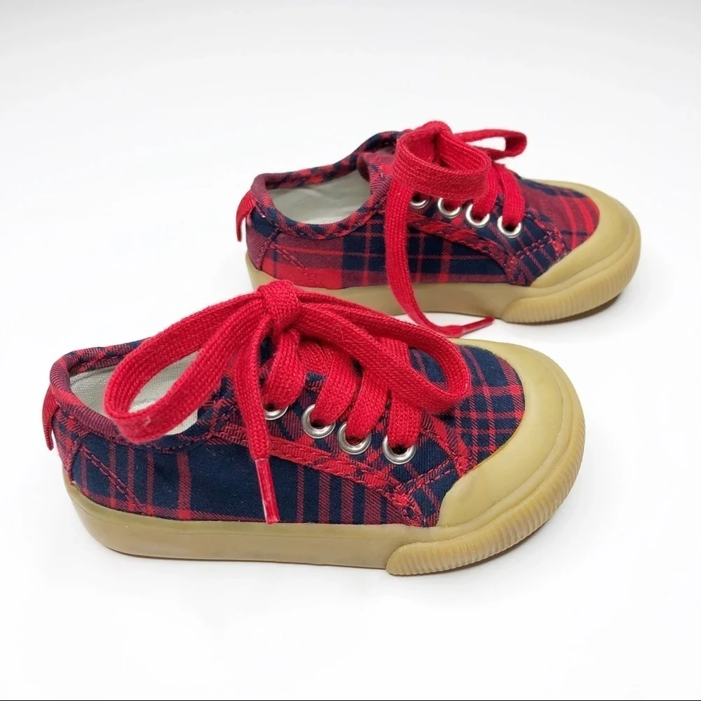 Gap Red Flannel Sneakers